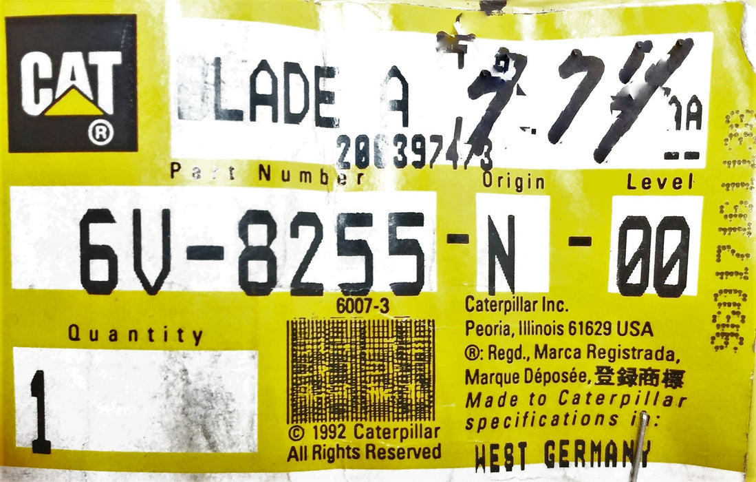 Caterpillar/CAT Wiper Blade 6V-8255 NOS