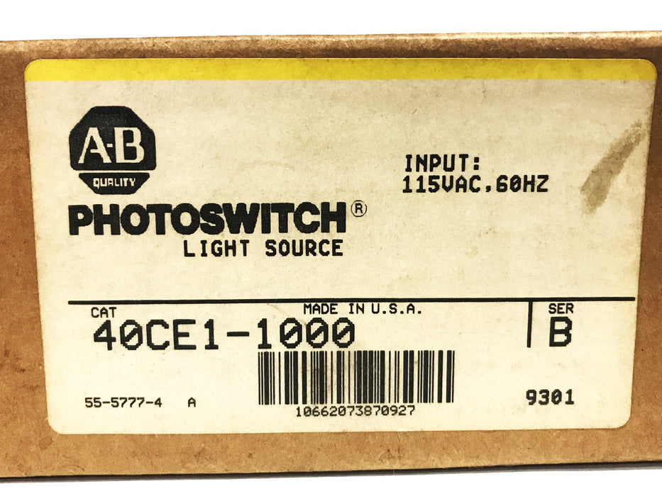 Allen Bradley Photo Switch Light Source 40CE1-1000 NOS