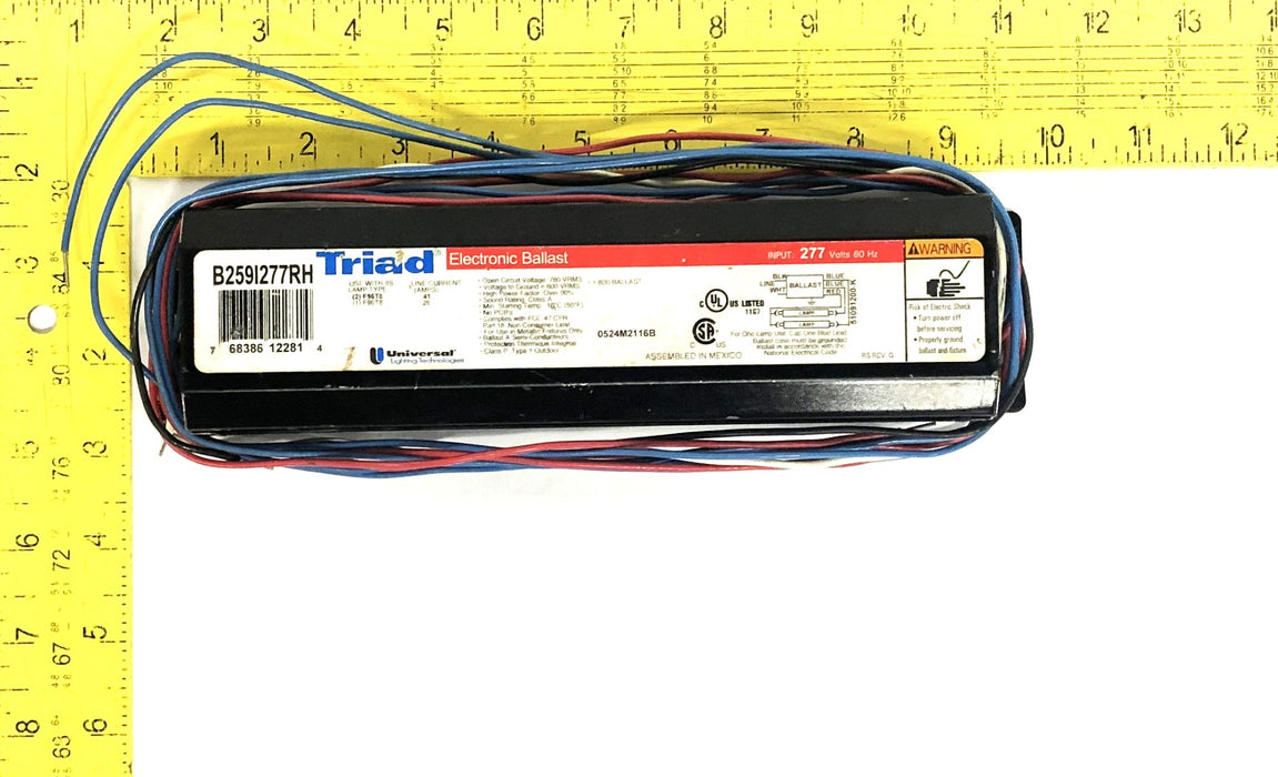 Universal Lighting Triad 277V Electronic Ballast B25191277RH [Lot of 3] USED