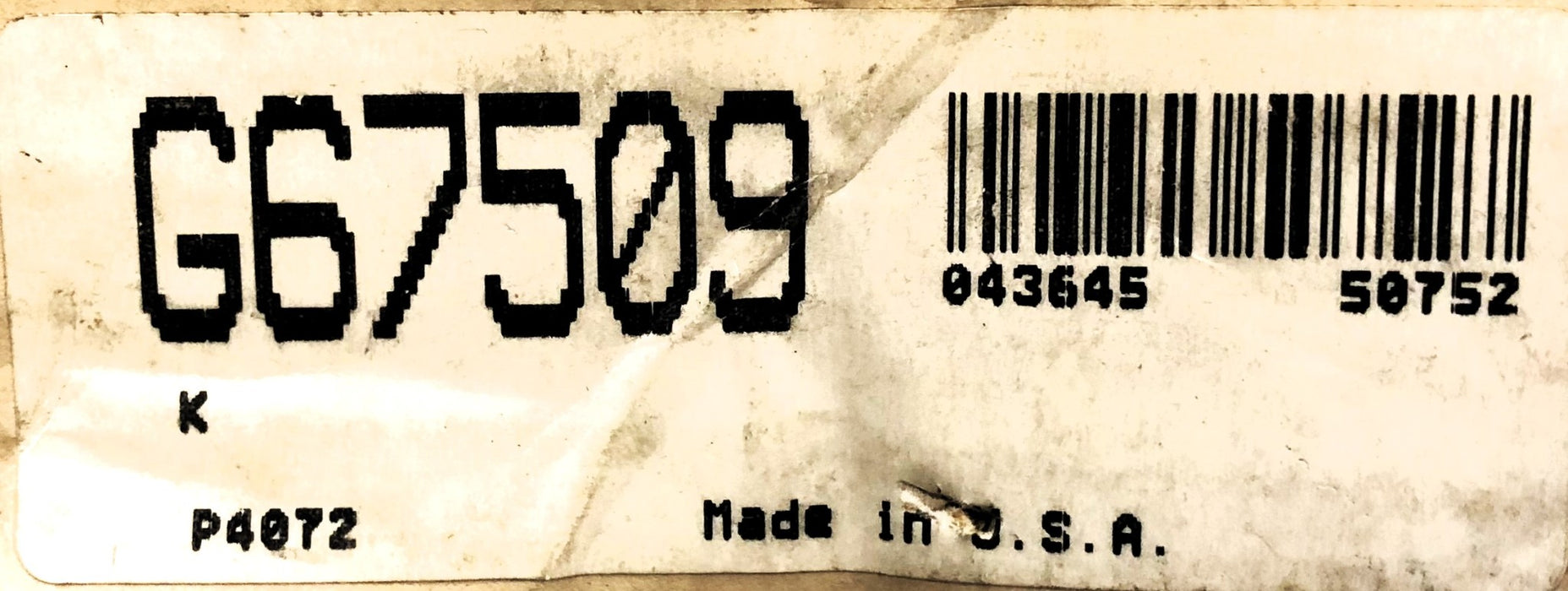 MacPherson Gas Charged Strut G67509 (735718) NOS