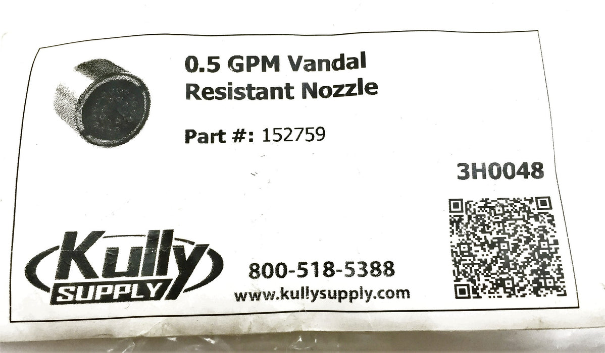 Kully/Intersan 0.5 GPM Vandal Resistant Nozzle 152759 NOS