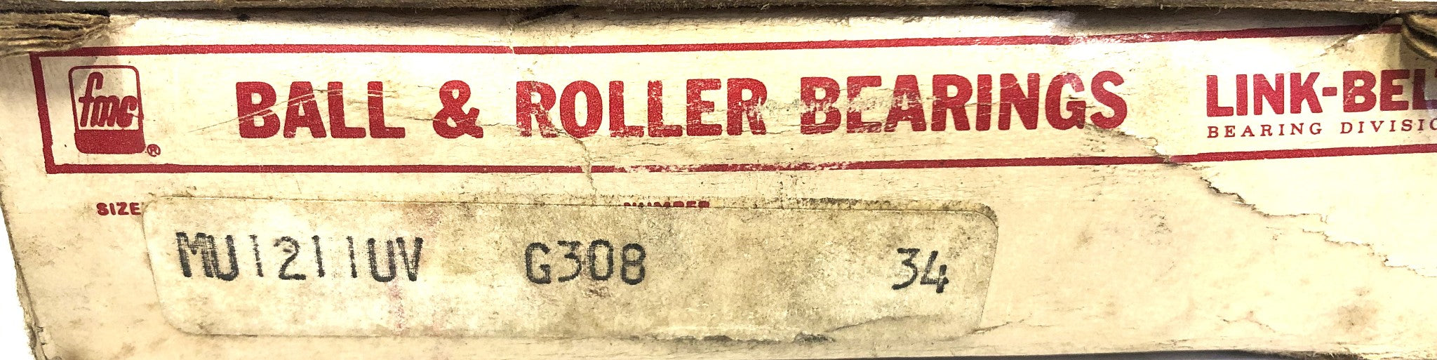 Link-Belt Cylindrical Roller Bearing MU1211UV (G308 34) NOS