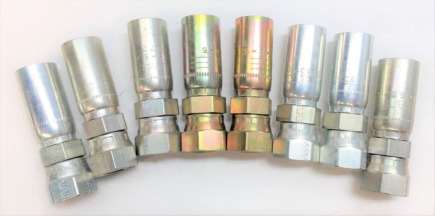 PARKER Parflex Hose Fitting 1JC55-6-5 [Lot of 8] NOS