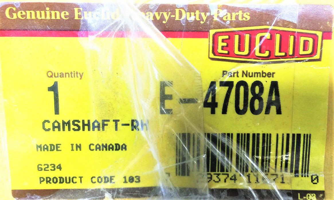 EUCLID Right-Hand Camshaft E-4708A NOS
