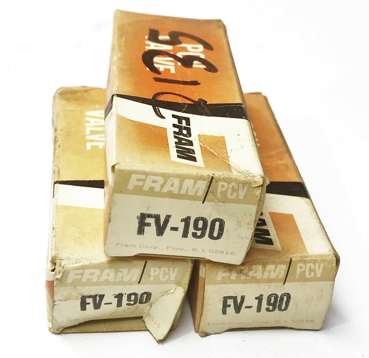 Fram PCV Valve FV-190 [Lot of 3] NOS