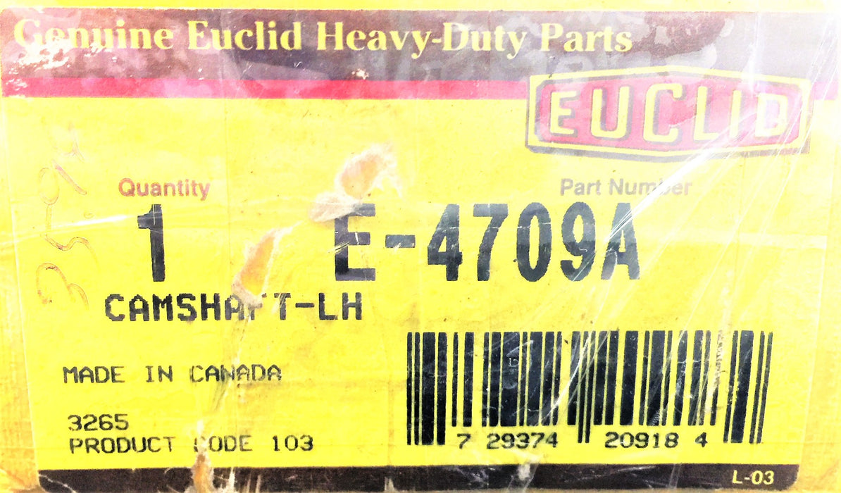 EUCLID Left-Hand Camshaft E-4709A NOS