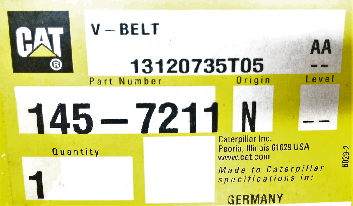 Caterpillar/CAT V-Belt 145-7211 NOS