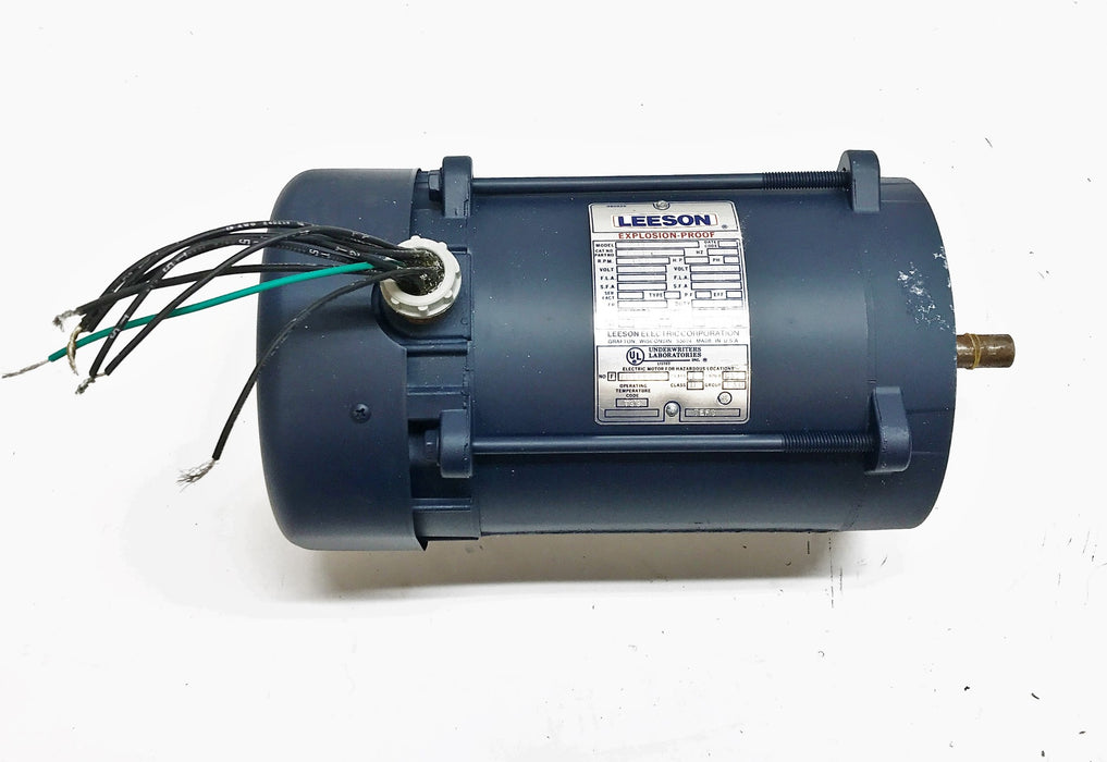 Leeson 1/2 HP 3450 RPM Single Phase Industrial Motor 111098-00 (A6C34XC22G) NOS