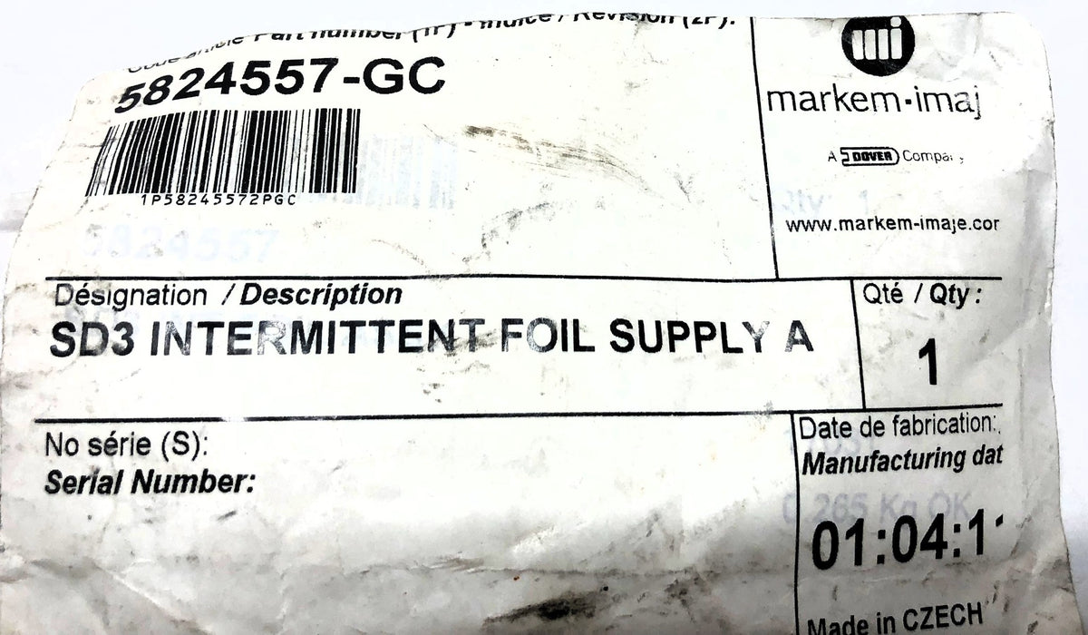 Markem-Imaje SD3 Intermittent Foul Supply A 5824557-GC NOS