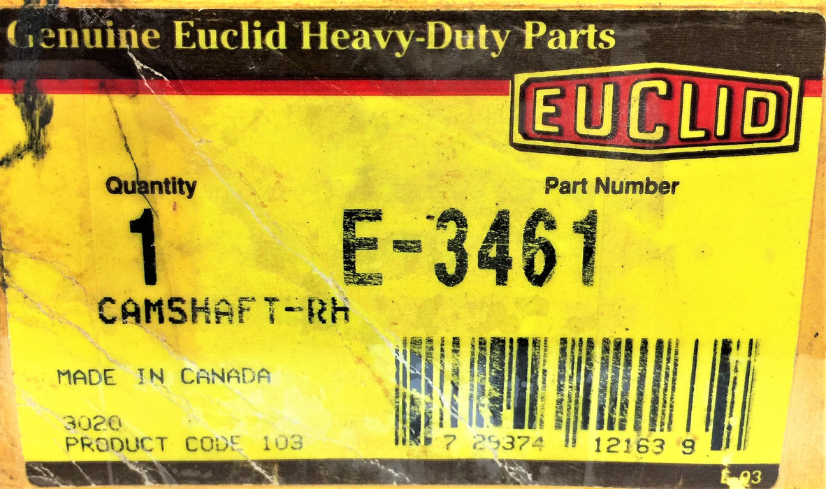 EUCLID Right-Hand Camshaft E-3461 NOS