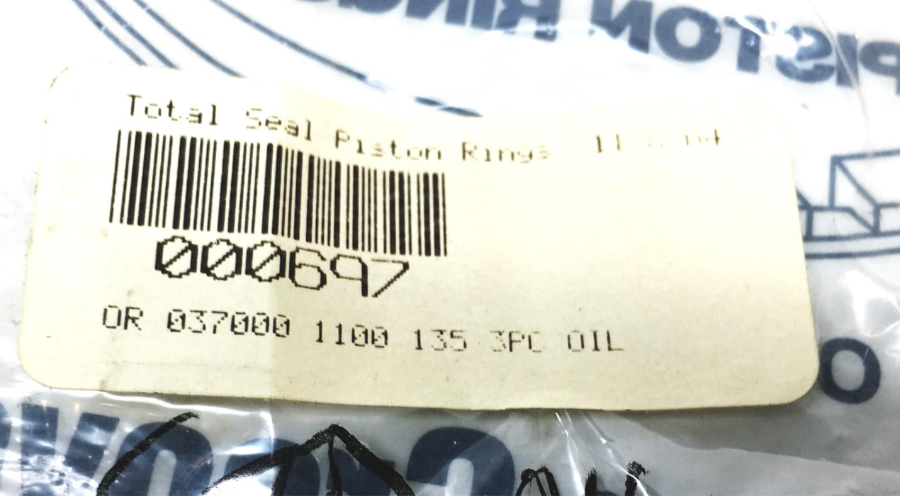 Total Seal 3 Piece Oil Control Bottom Groove Piston Ring Set 697 NOS