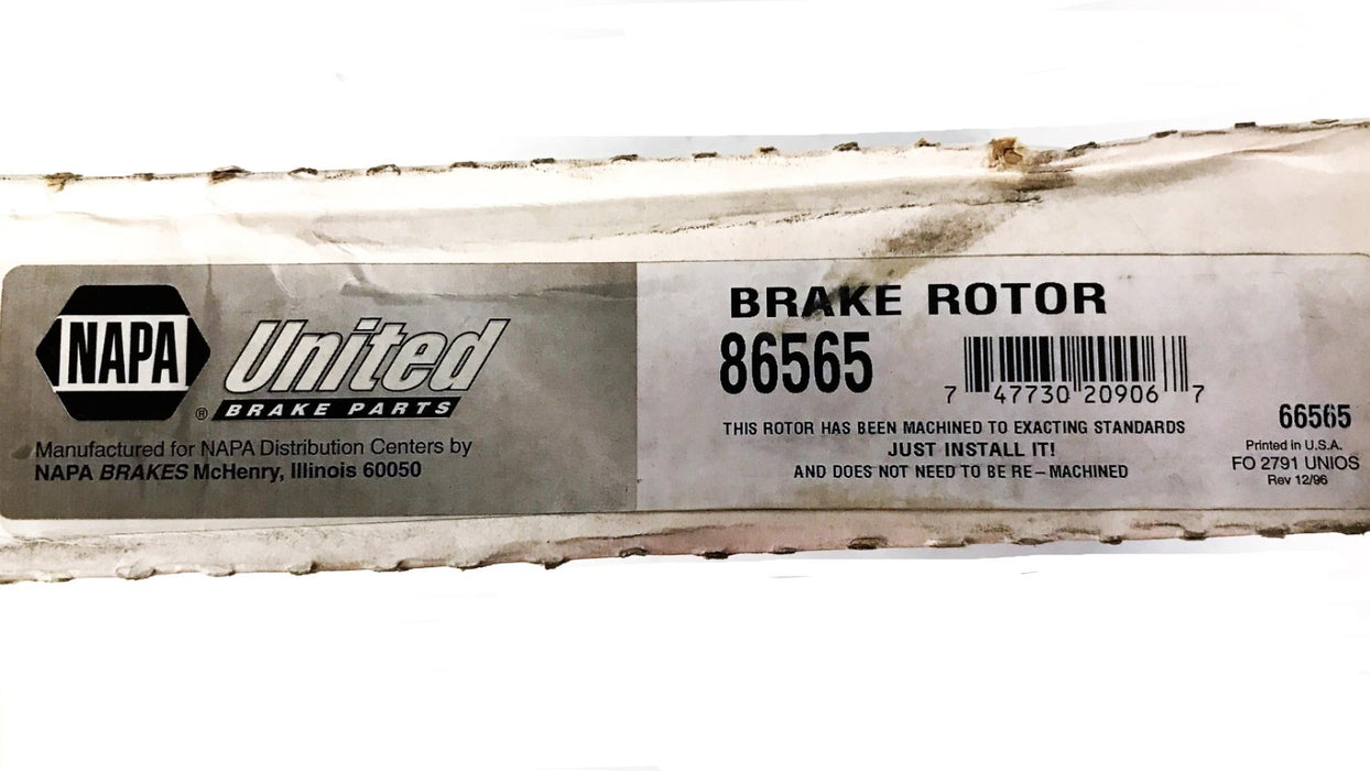 NAPA Rear Brake Rotor 86565 NOS