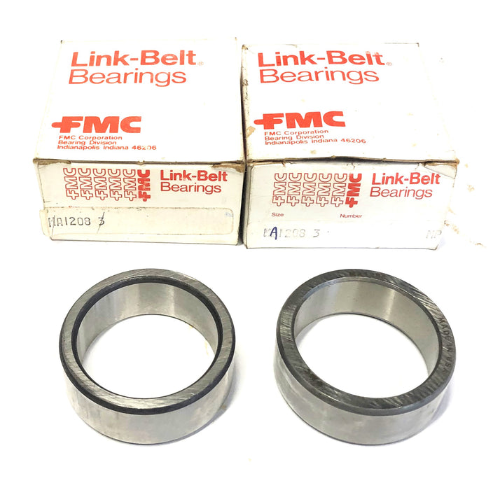 Link-Belt Cylindrical Roller Bearing Cam Follower MA1208-3 [Lot of 2] NOS