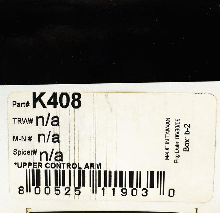 Mechanic's Choice Chassis Parts 4 Piece Control Arm Busing Set K408  NOS