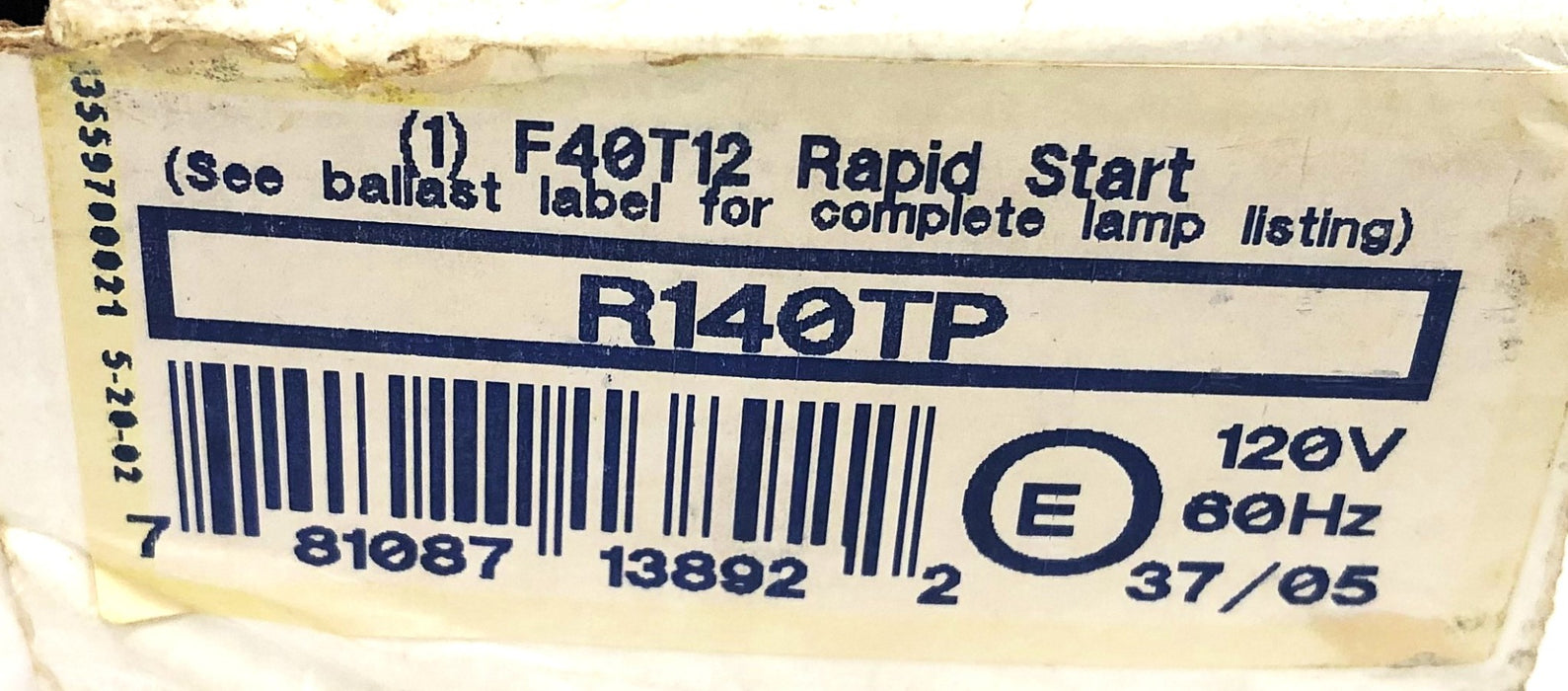 Advance Ballast 120V 60Hz Rapid Start Ballast R140TP [Lot of 2] USED