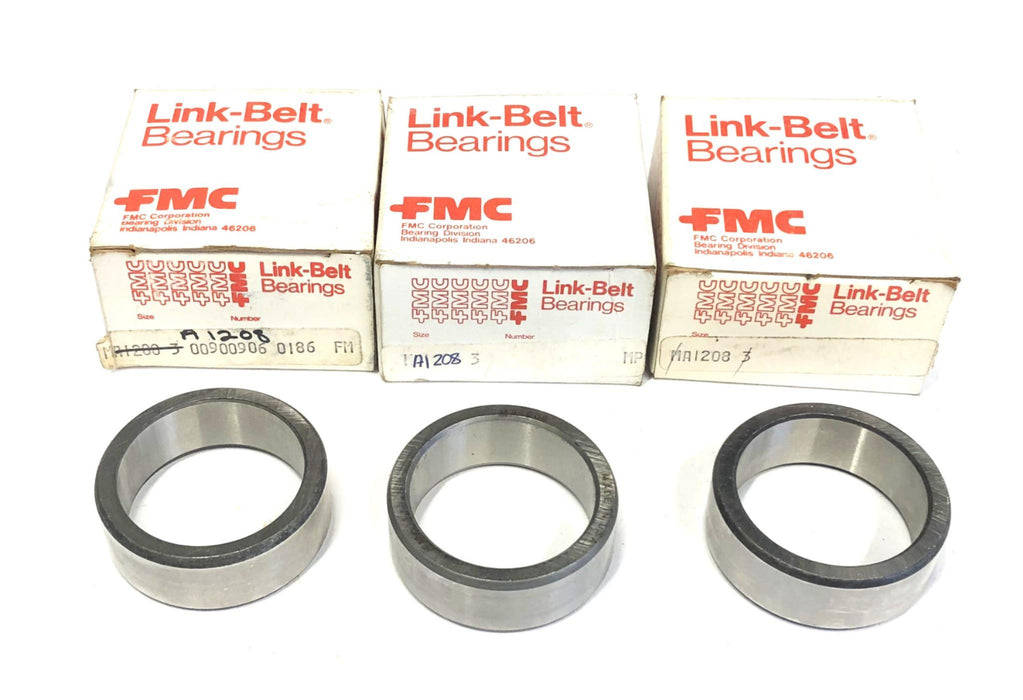 Link-Belt Cylindrical Roller Bearing Cam Follower MA1208-3 [Lot of 3] NOS