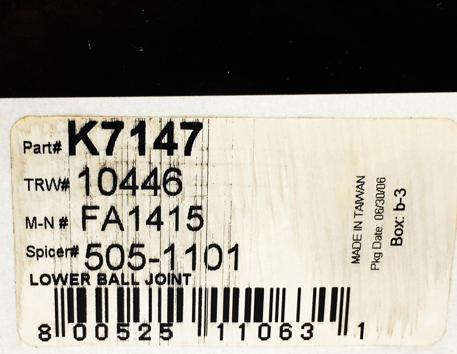Mechanic's Choice Chassis Parts Lower Ball Joint K7147 [Lot of 2] NOS