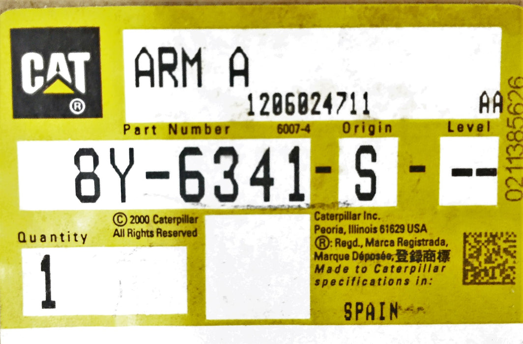 Caterpillar/CAT Wiper Arm 8Y-6341 NOS