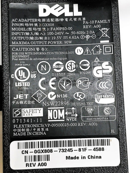 Dell AC 90W Power Adapter FA90PA0-0 [Lot of 2] USED