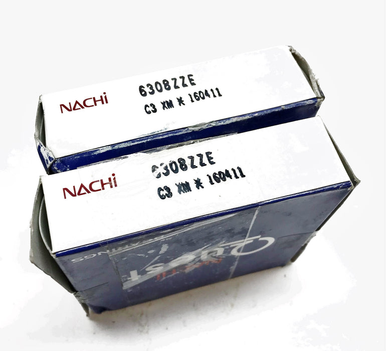 Nachi Deep Groove Ball Bearing 6308ZZE [Lot of 2] NOS