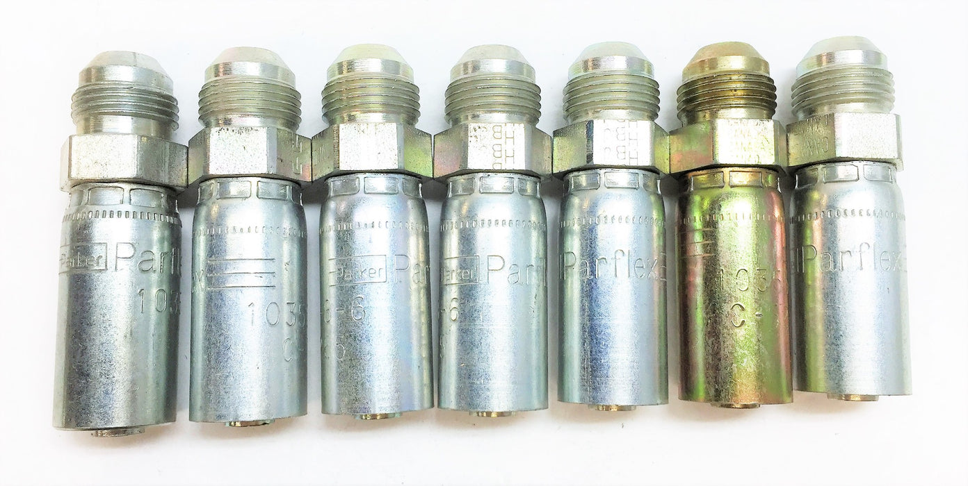 PARKER Hydraulic Hose Fitting 10355-8-6 [Lot of 7] NOS