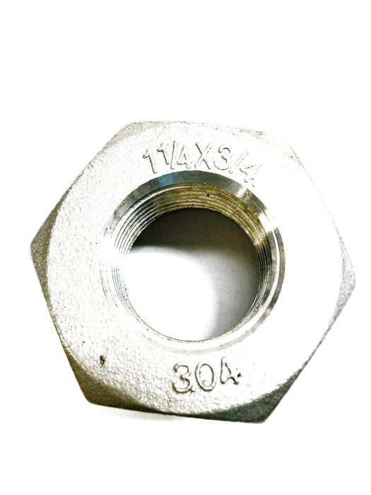 Stainless Steel 1-1/4" Male x 3/4" Female Thread Reducer 304 [Lot of 3] NOS