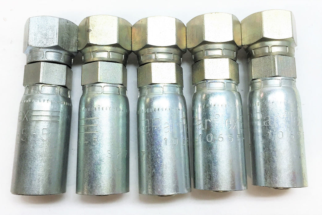 PARKER Parlex Hose Fitting 10655-5-5 [Lot of 5] NOS