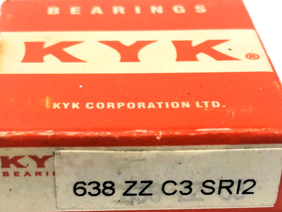 KYK Shielded Ball Bearing 638ZZC3 (638Z) [Lot of 3] NOS