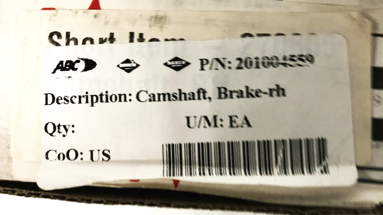 ABC/Muncie/Baker Air Brake Camshaft 201004559 NOS