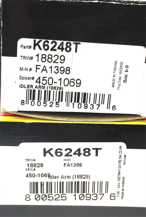 Mechanic's Choice Chassis Parts Idler Arm K6248T [Lot of 2] NOS