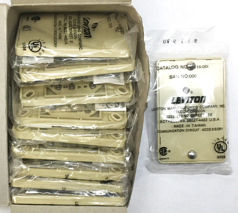 Leviton 630A 6-Conductor Screw Terminal Wall Jack Pack (10pcs) 40216-I NOS