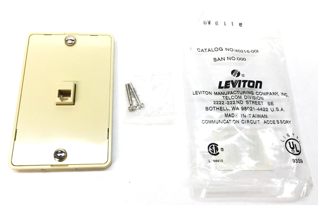 Leviton 630A 6-Conductor Screw Terminal Wall Jack Pack (10pcs) 40216-I NOS
