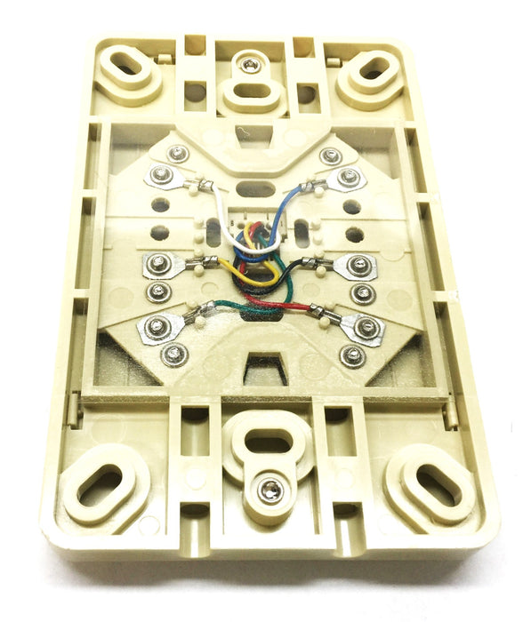 Leviton 630A 6-Conductor Screw Terminal Wall Jack Pack (10pcs) 40216-I NOS