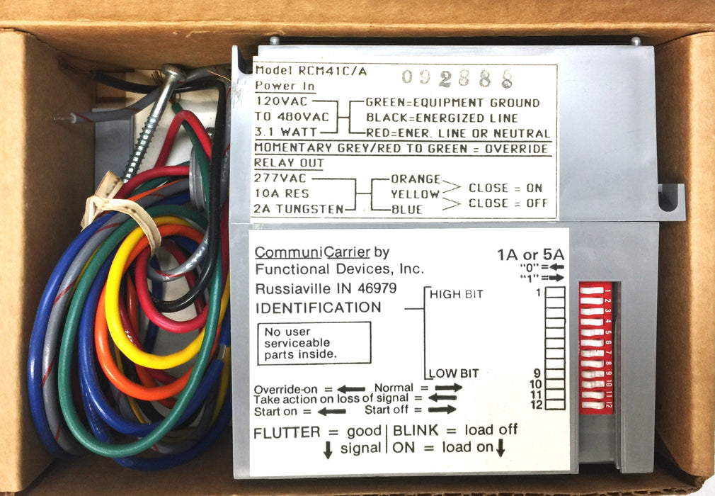 Functional Devices Communication Carrier/Receiver RCM41C/A NOS