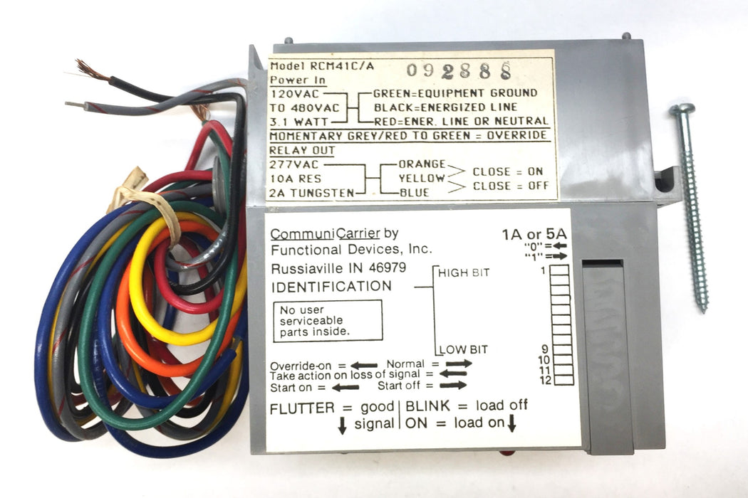 Functional Devices Communication Carrier/Receiver RCM41C/A NOS