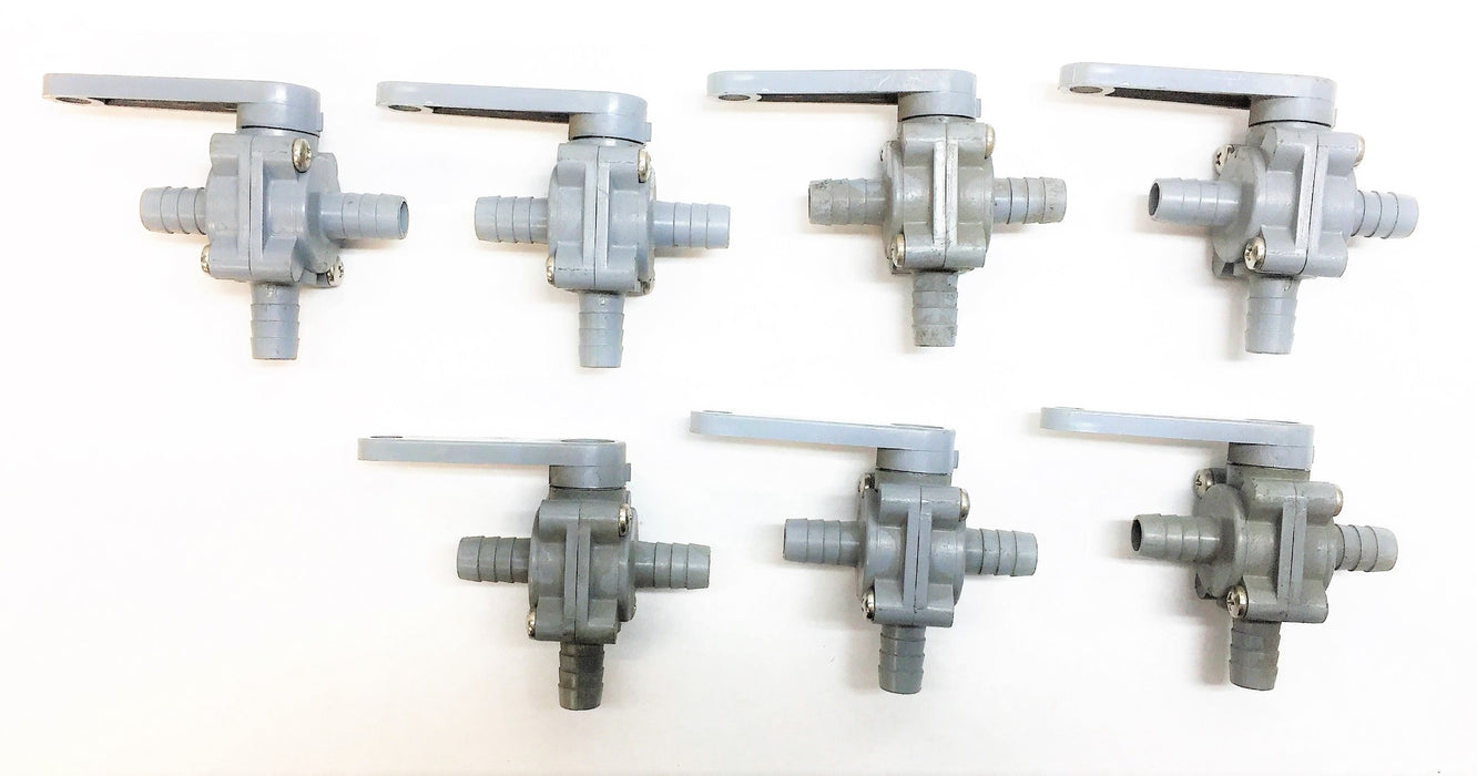 UNBRANDED 1/2" Three Way Ball Valve w/ Lever Handle 6805390 [Lot of 7] NOS