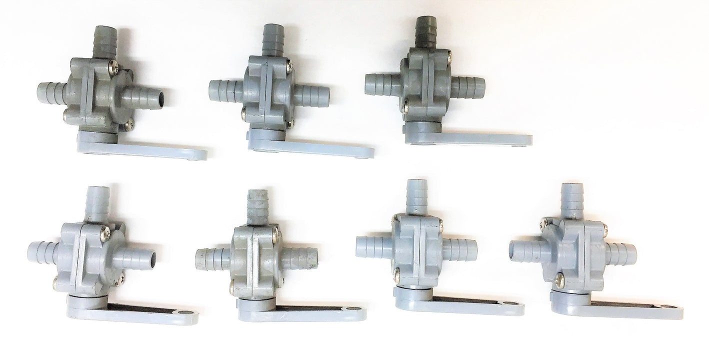 UNBRANDED 1/2" Three Way Ball Valve w/ Lever Handle 6805390 [Lot of 7] NOS