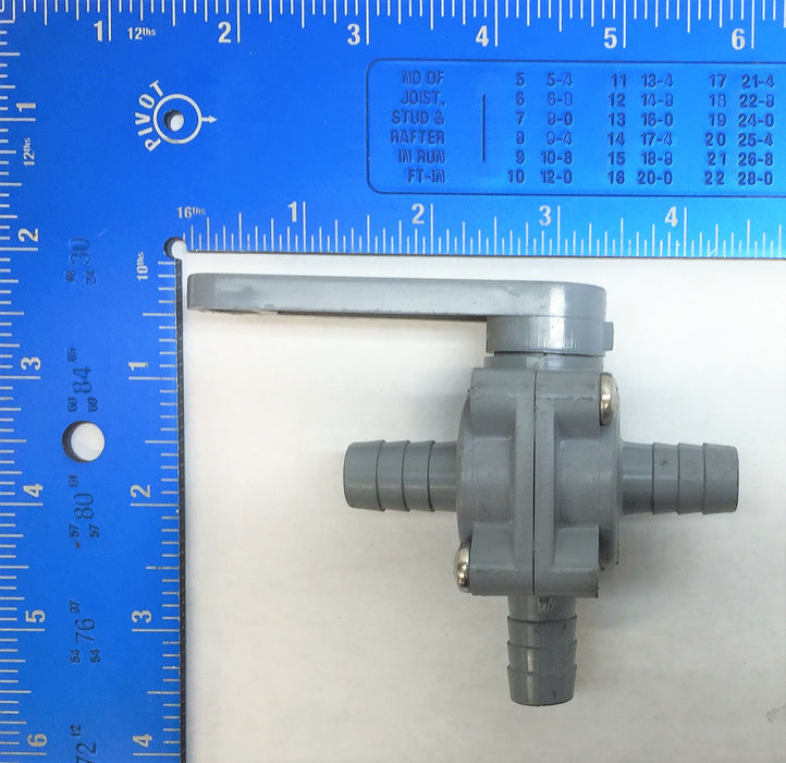 UNBRANDED 1/2" Three Way Ball Valve w/ Lever Handle 6805390 [Lot of 7] NOS