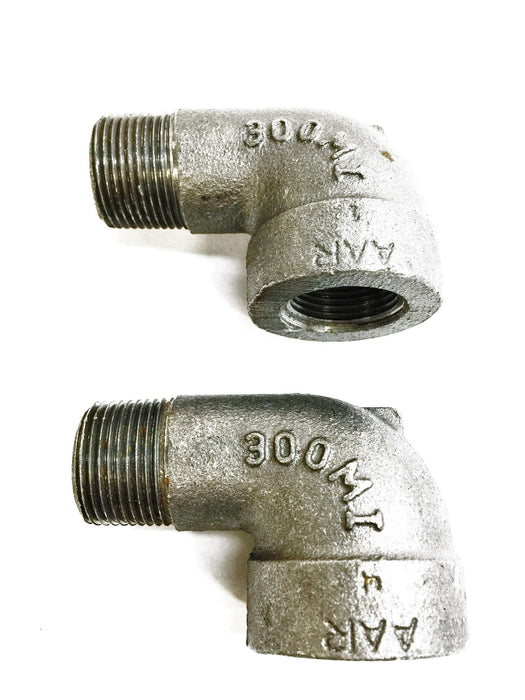 Ward Street Elbow 90 Degree Black Iron Pipe Fitting 300MI [Lot of 2] NOS
