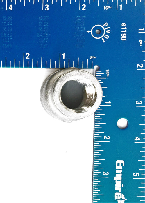 Stainless Steel Reducing Coupler 150# 3/4" x 1/2" MB-304 [Lot of 2] NOS