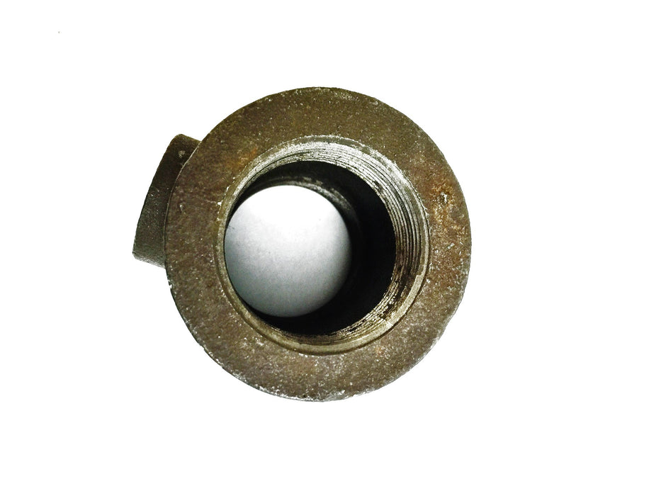 JP Ward Black Iron Pipe Reducing Tee Coupler 2"x 2"x 3/4" NOS