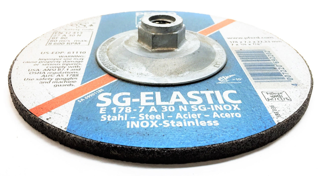 PFERD 7" x 1/4" x 7/8" Grinding Wheel SG-Ekastic EDP 61110 [Lot of 5] NOS