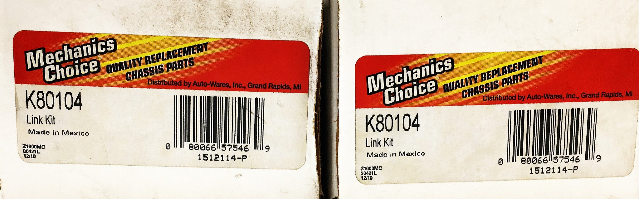 Mechanic's Choice Chassis Parts Link Kit K80104 [Lot of 2] NOS