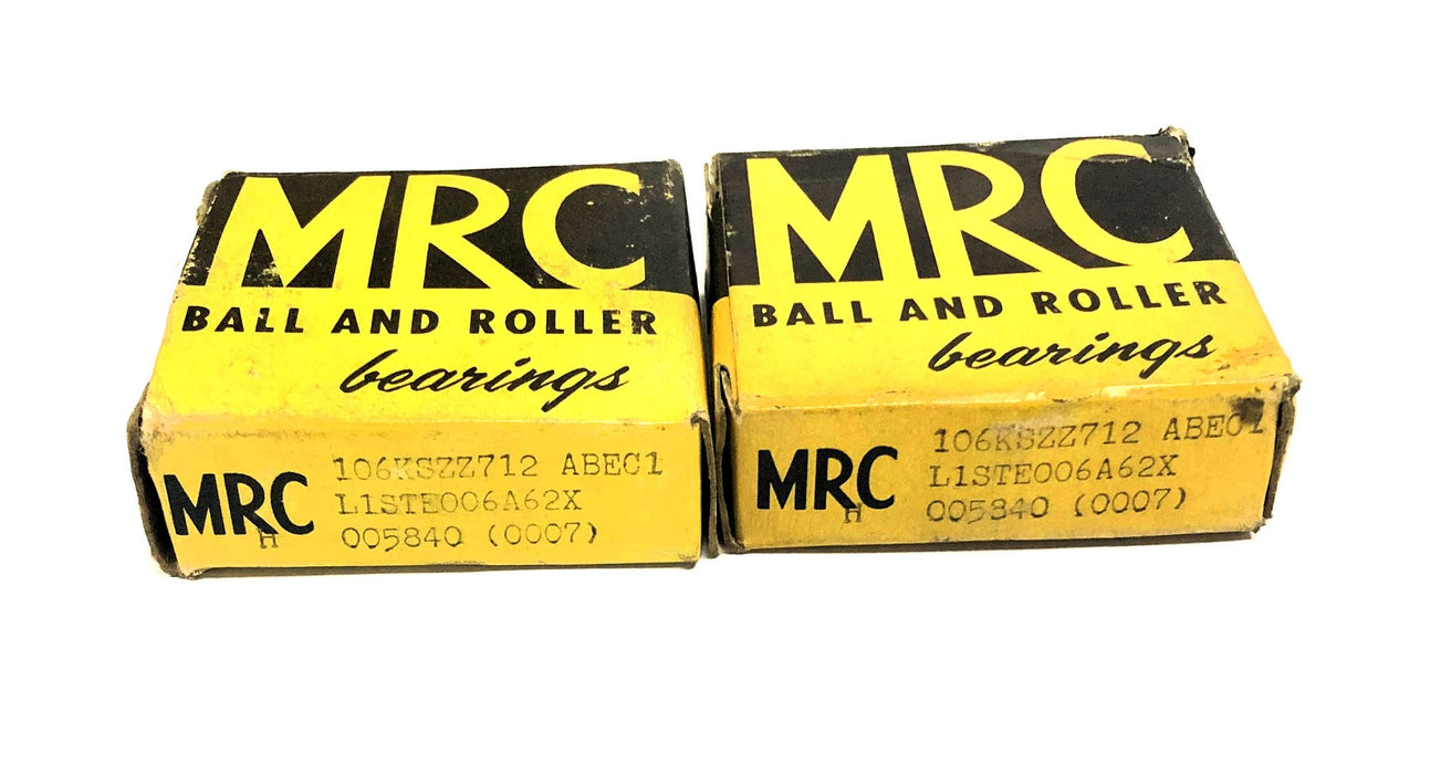 MRC Cylindrical Roller Bearing 106KSZZ712 ABEC1 [Lot of 2] NOS