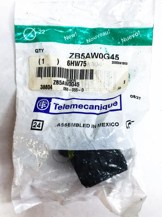 Telemecanique Contact Block ZB5AW0G45 NOS