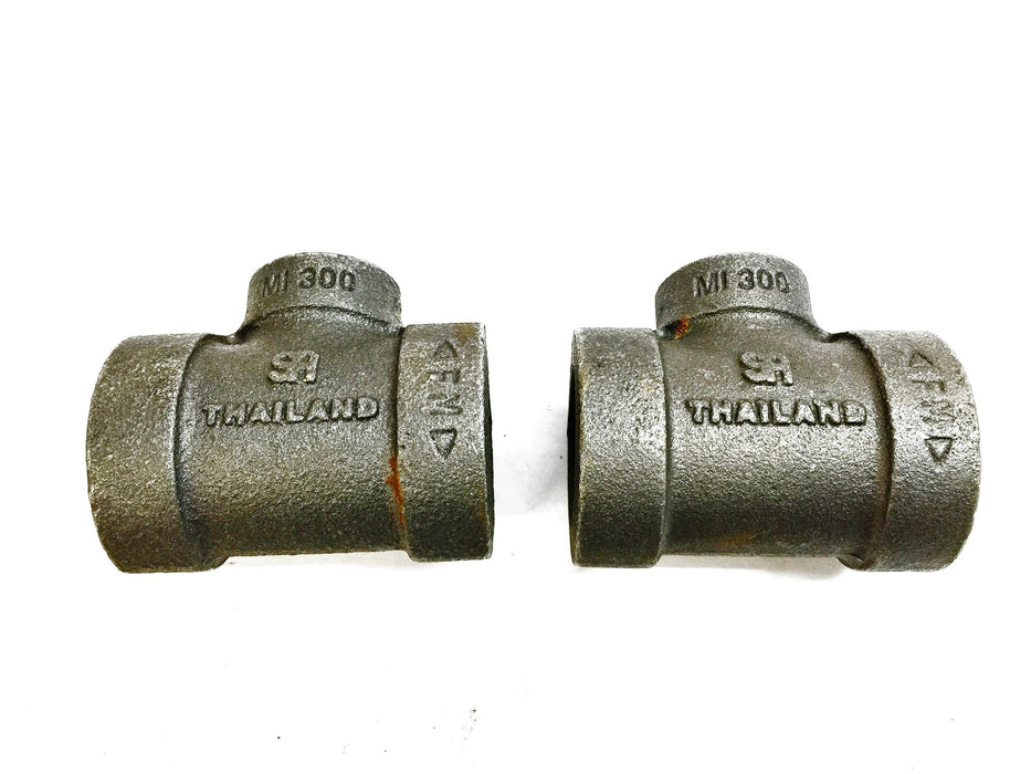MI300 Iron Pipe Reducing Tee Coupler 1"x 1/2"x 1" [Lot of 2] NOS