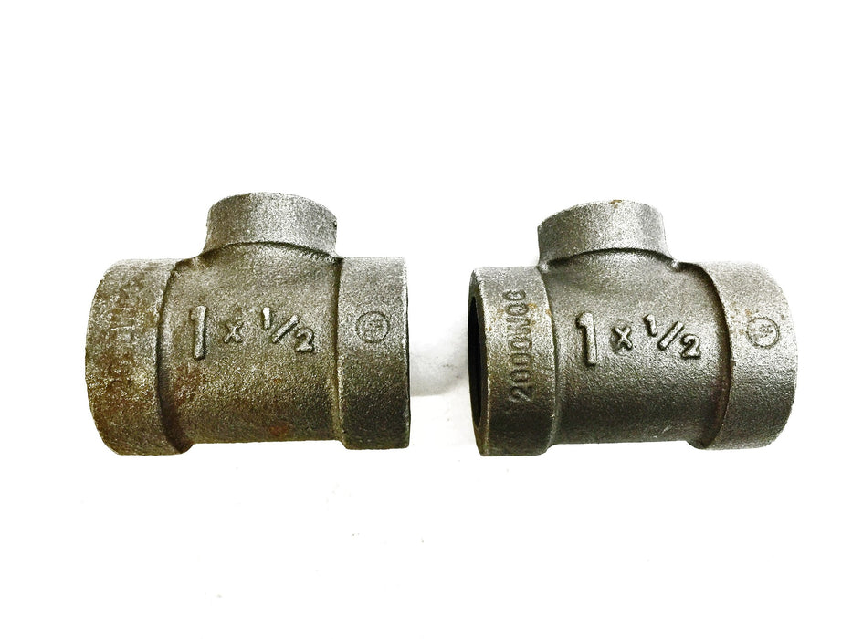 MI300 Iron Pipe Reducing Tee Coupler 1"x 1/2"x 1" [Lot of 2] NOS