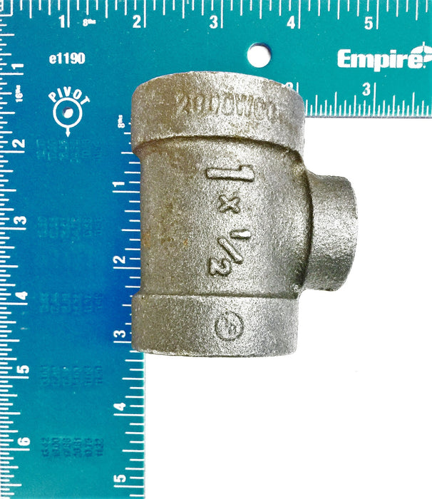 MI300 Iron Pipe Reducing Tee Coupler 1"x 1/2"x 1" [Lot of 2] NOS