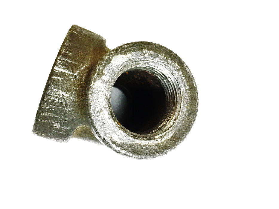 Grinnell Iron Pipe Reducing Tee Coupler 1-1/4"x1-1/2"x1-1/4" Black Iron Tee NOS