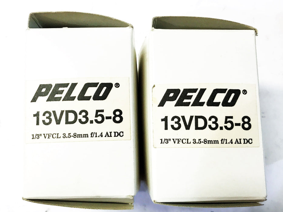 Pelco 1/3" VFCL 3.5-8mm F/1.4 Lens C748M-A [Lot of 2] NOS